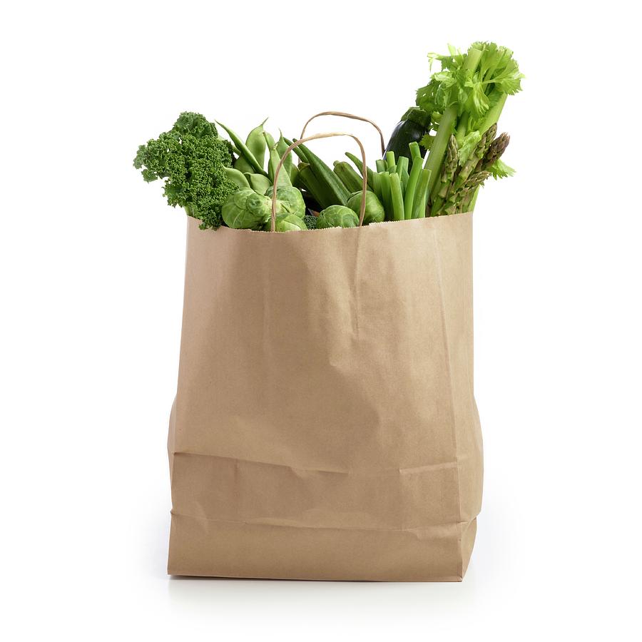 Shopping Bag Full Of Fresh Produce Photograph by Science Photo Library