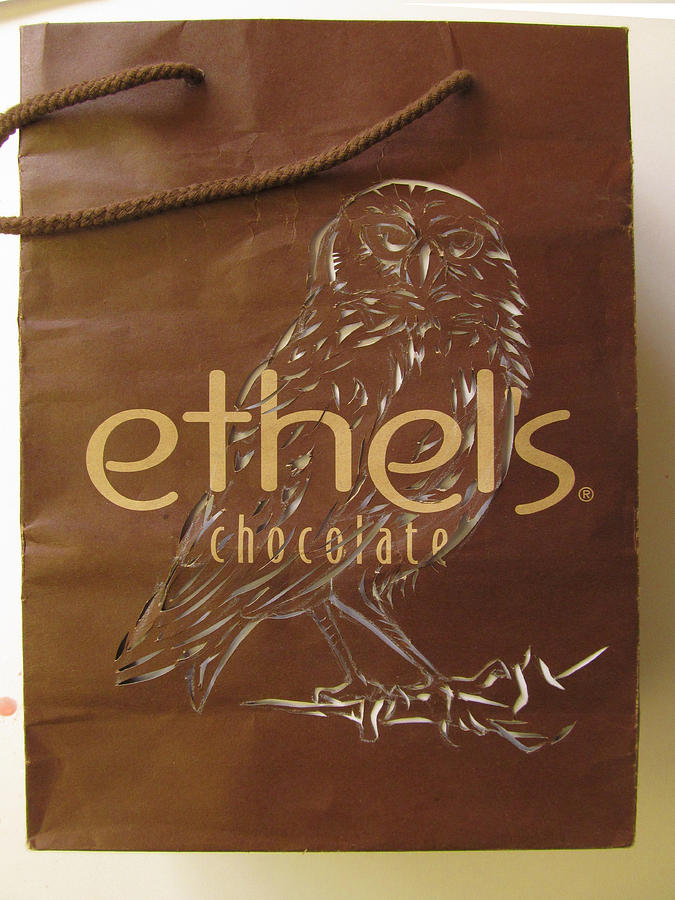 shopping bag made over- Ethels Chocolate Mixed Media by Alfred Ng