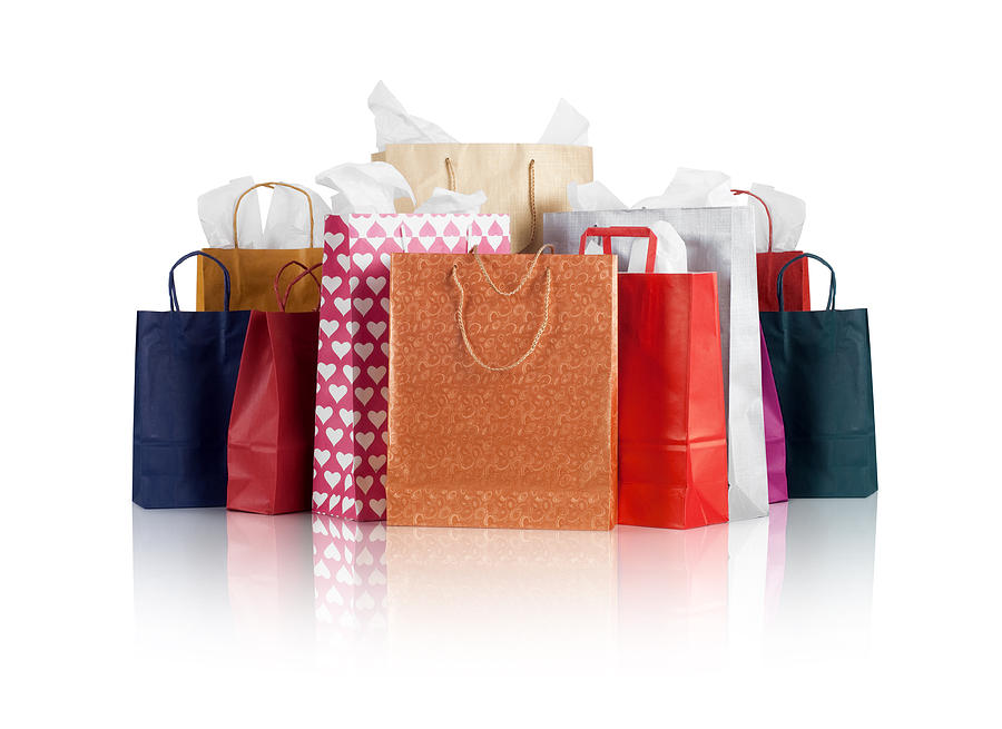 Shopping Bags w/clipping path Photograph by Carlosalvarez