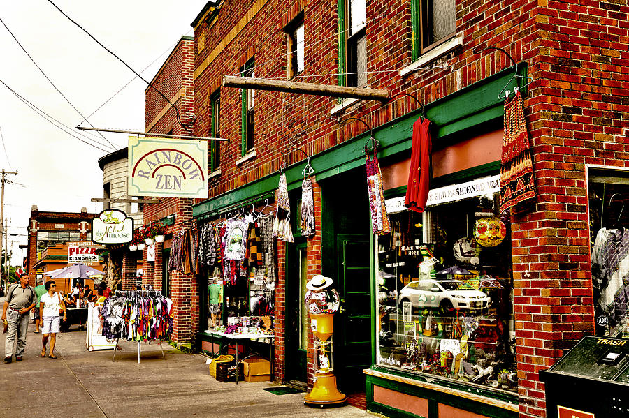 Shopping Downtown Old Forge - New York Photograph by David Patterson