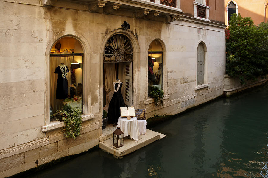 Shopping for a Black Dress in Venice Italy Photograph by Georgia Mizuleva