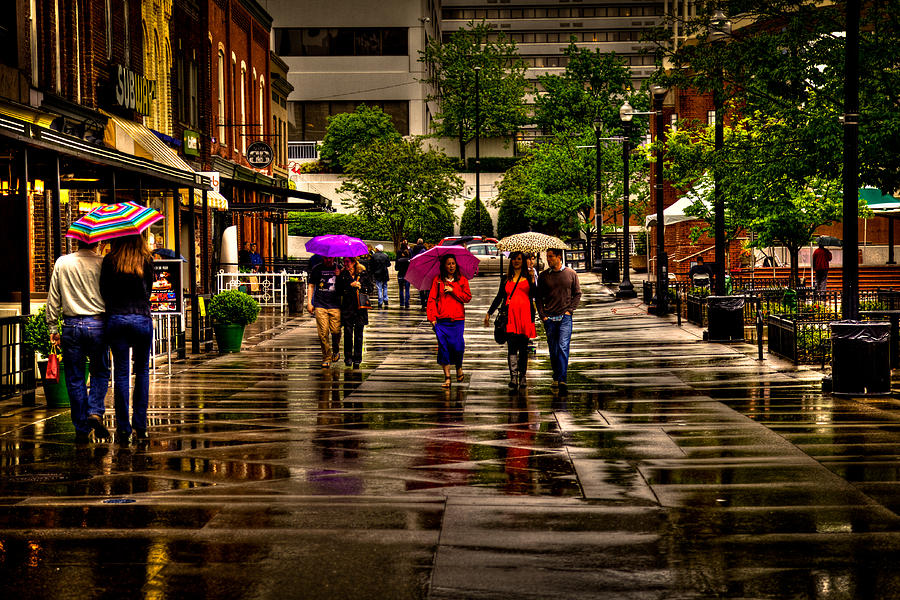 Shopping in the Rain Photograph by David Patterson