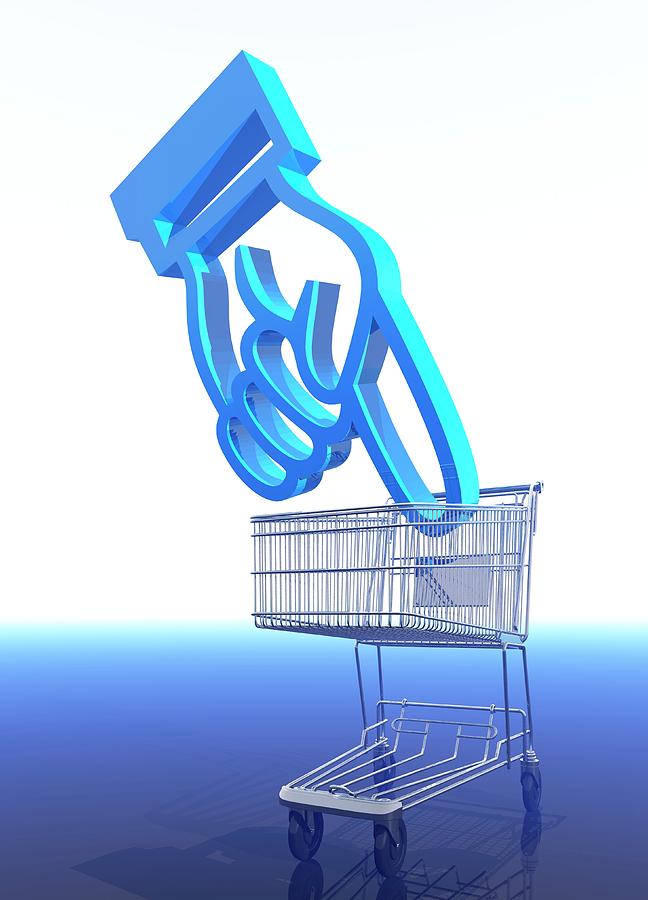 Shopping Trolley And Icon Photograph by Victor Habbick Visions
