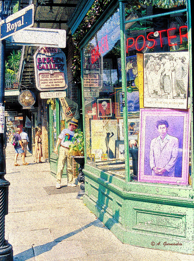 Shops and Galleries French Quarter New Orleans Digital Art by A Macarthur Gurmankin