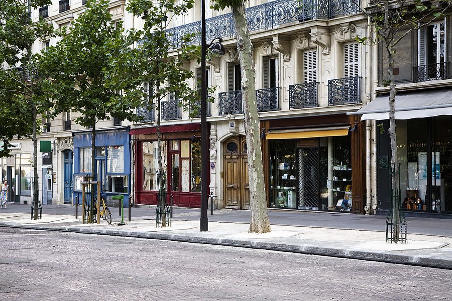 Shops on Boulevard Saint-Michel, Paris, France Photograph by David Henderson