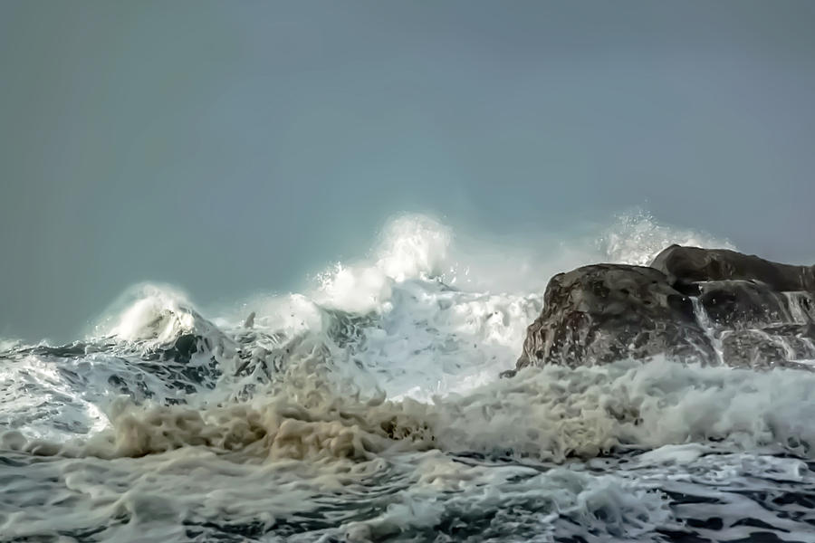 Waves Photograph - Shore Acres 6 by Kenneth Haley