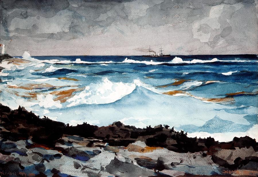 Shore and Surf  Painting by Celestial Images