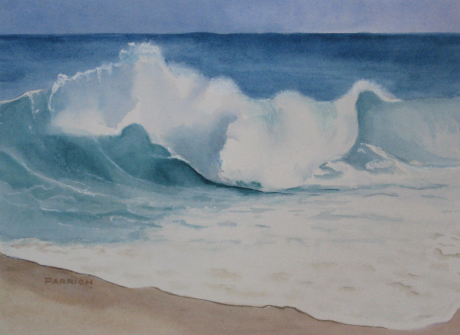 Beach Painting - Shore Breaker by Parrish Hirasaki Beach Painting - Shore Breaker by Parrish Hirasaki