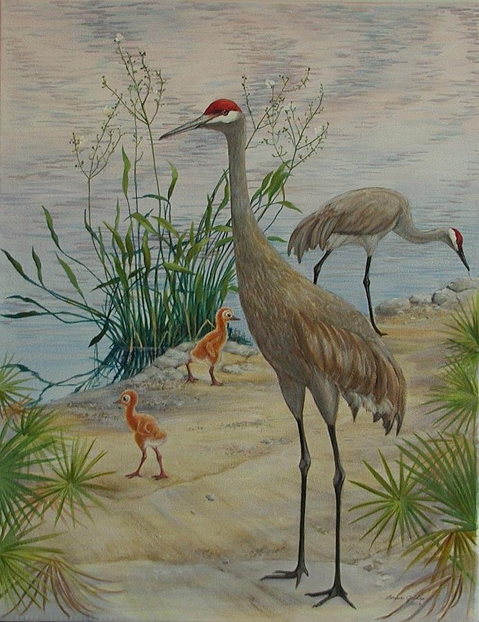 Bird Painting - Shore Patrol  by Bonnie Golden