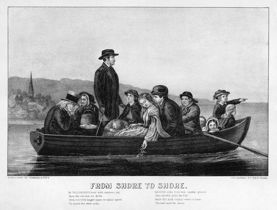 Shore To Shore, C1880 Drawing by Granger