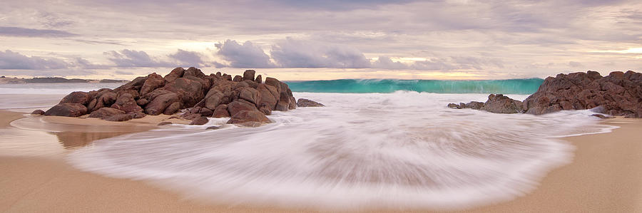 Shoreline Beach Wave Photograph by Neal Pritchard Photography