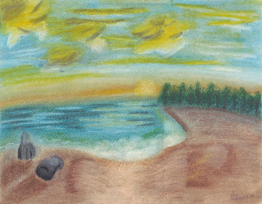 Shoreline Pastel by Susan Schmitz