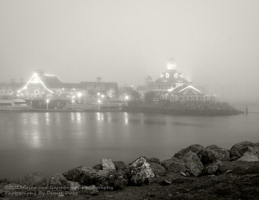 Shoreline Village in the Fog Photograph by Denise Dube