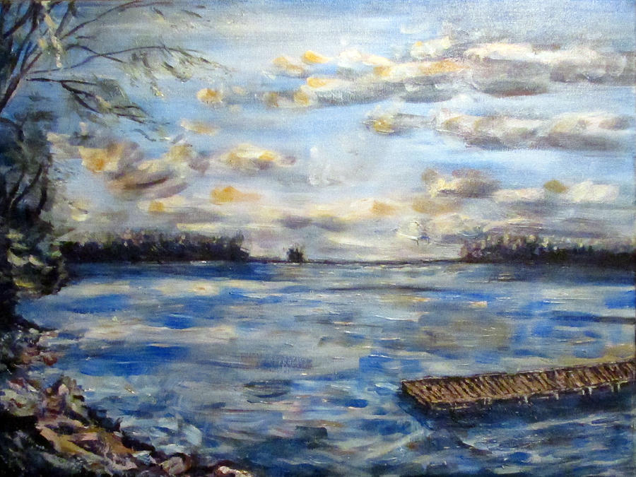 Shores of Lake Champlain Painting by Denny Morreale