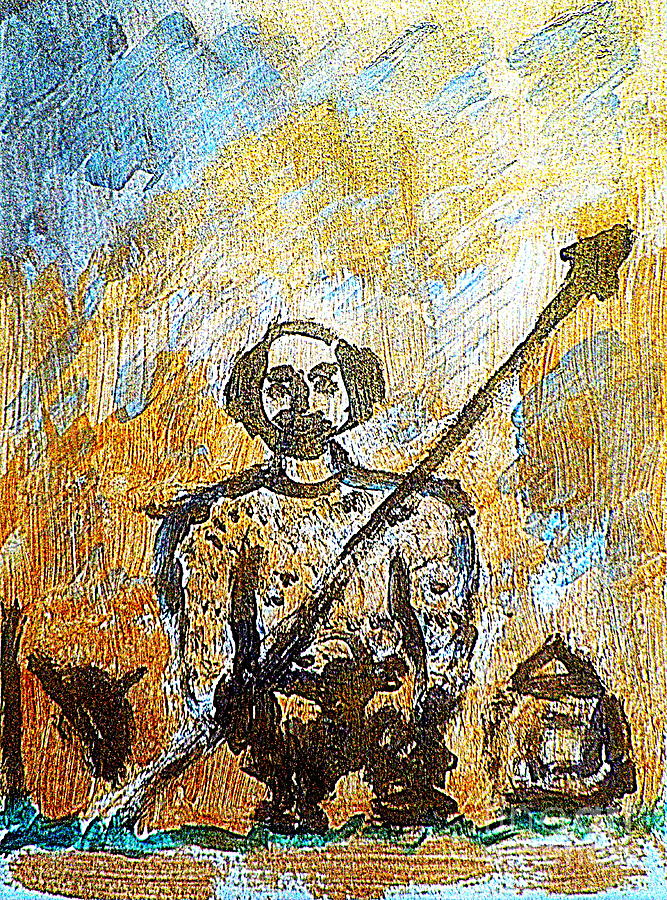 Short Knight 1 Painting by Richard W Linford