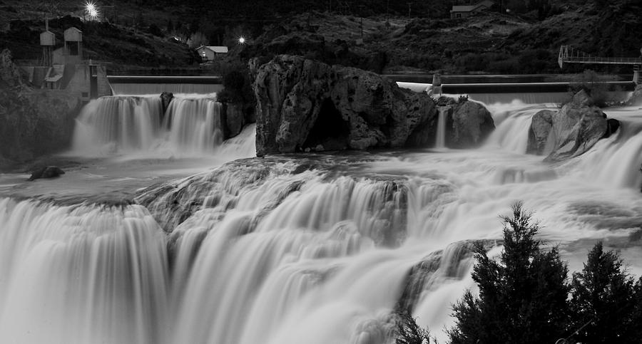 Black And White Photograph - Shoshone Falls by Charles Hoffman