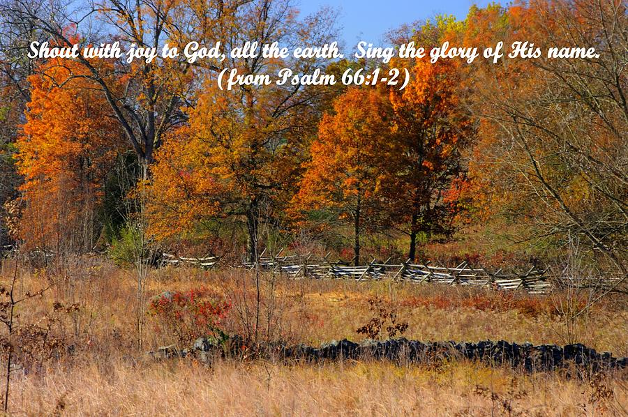 Shout With Joy to God All the Earth - Psalm 66. 1-2 Photograph by Michael Mazaika