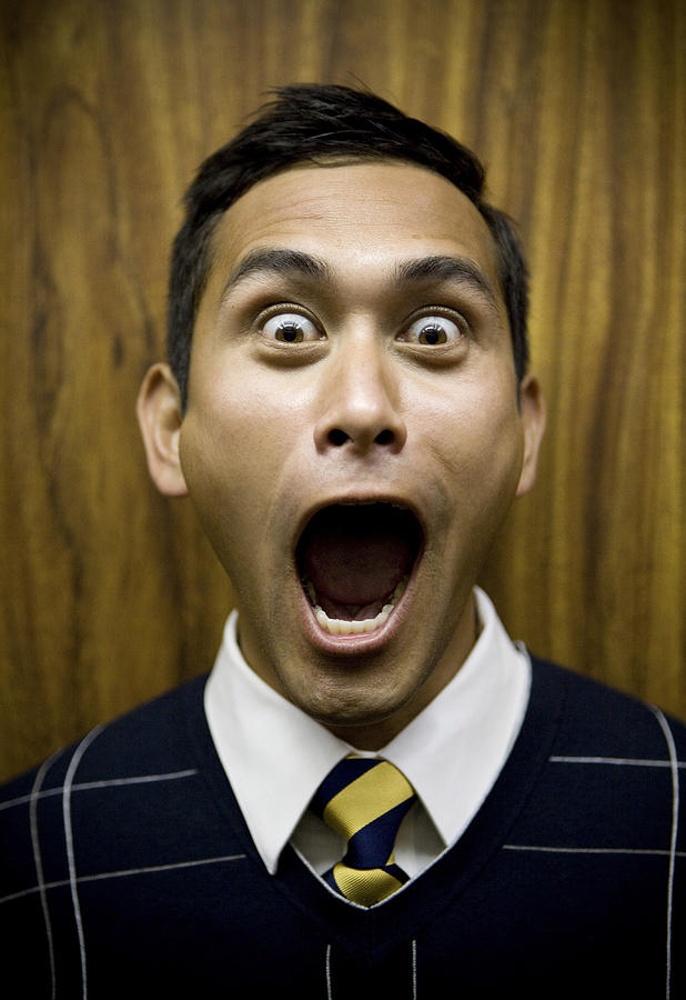 Shouting mixed race businessman Photograph by Kyle Monk