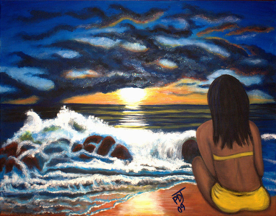 Sunset Painting - Show Me Your Glory by Pamorama Jones 