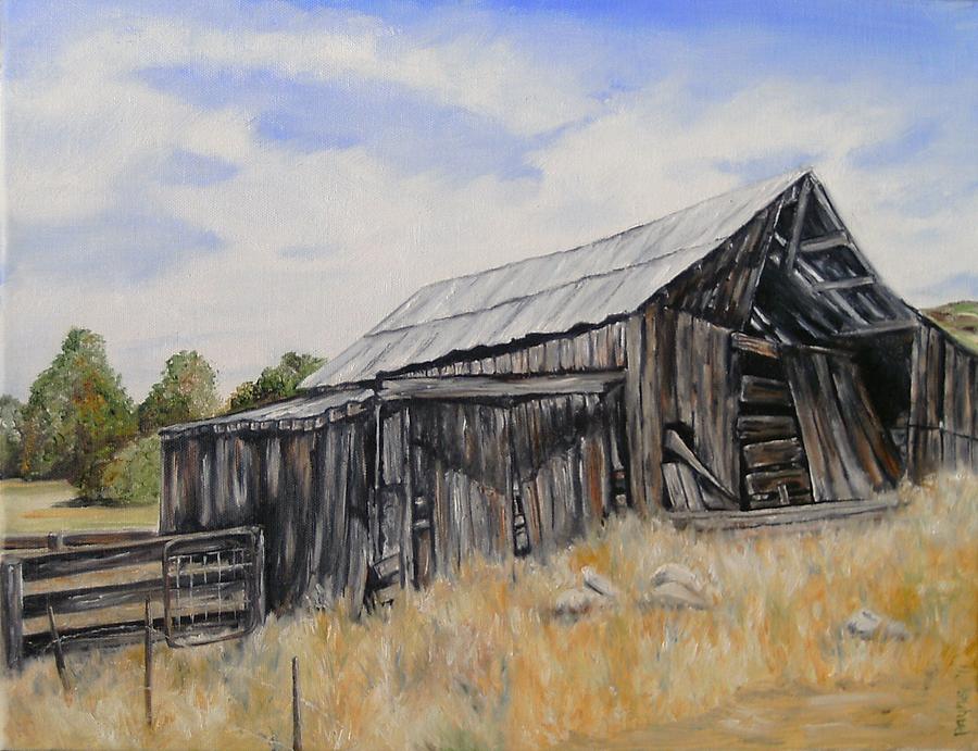 Barn Painting - Showlow Arizona by Deana Smith