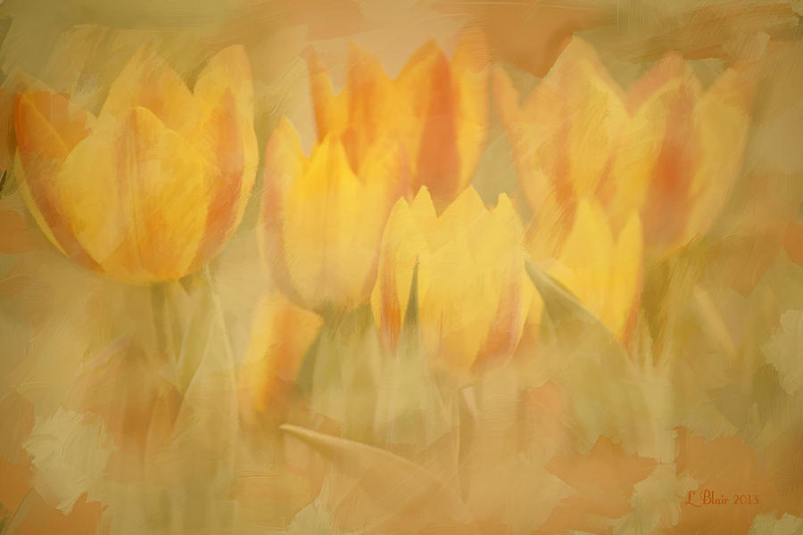 Showtime Tulips Digital Art by Linda Blair
