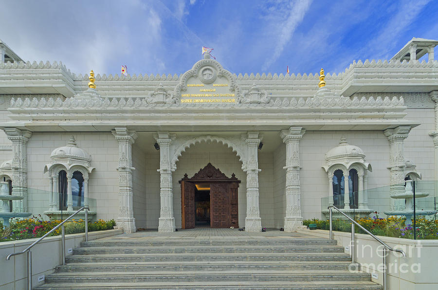Architecture Photograph - Shree Swaminarayan Mandir temple by Chris Thaxter