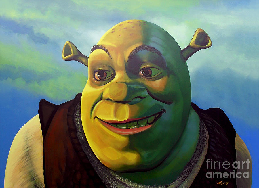 Shrek Painting - Shrek by Paul Meijering