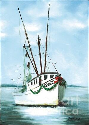 Shrimp Boat Painting by Glenda Cason