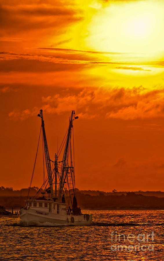 Shrimp Boat Sunrise Photograph by Jemmy Archer