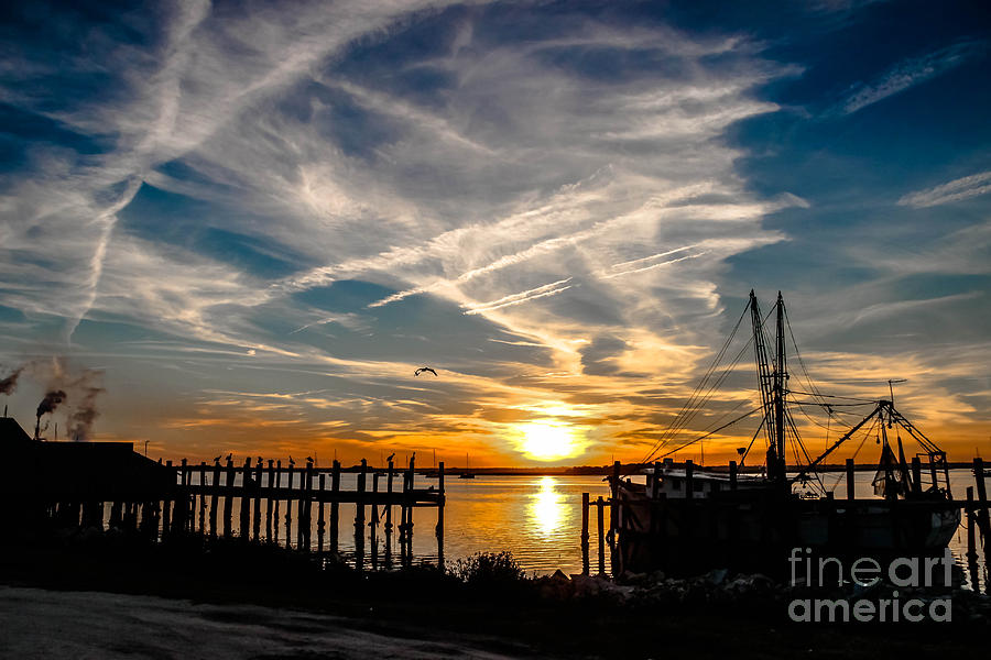 Shrimp Boat Sunset Photograph by Scott Moore