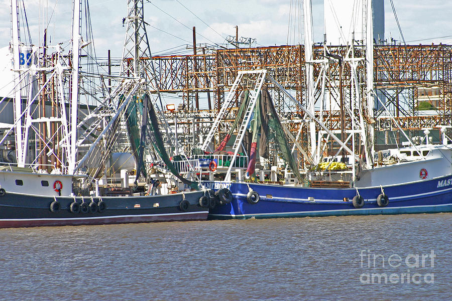 Shrimp Boats 1 Port Arthur Texas Photograph by D Wallace