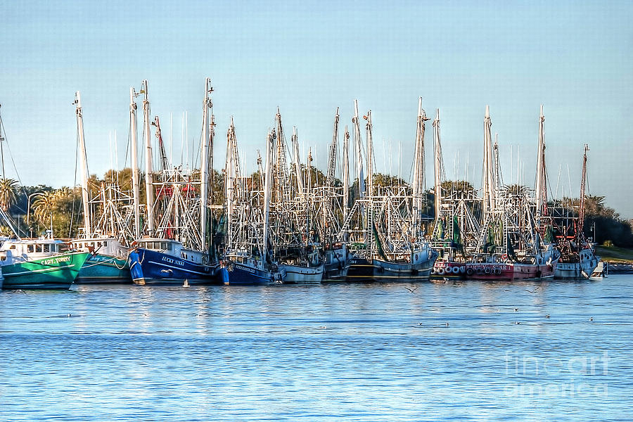 Shrimp Boats 3 Port Arthur Texas Photograph by D Wallace
