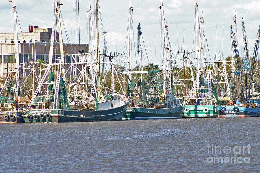 Shrimp Boats 3 Port Arthur Texas Photograph by D Wallace