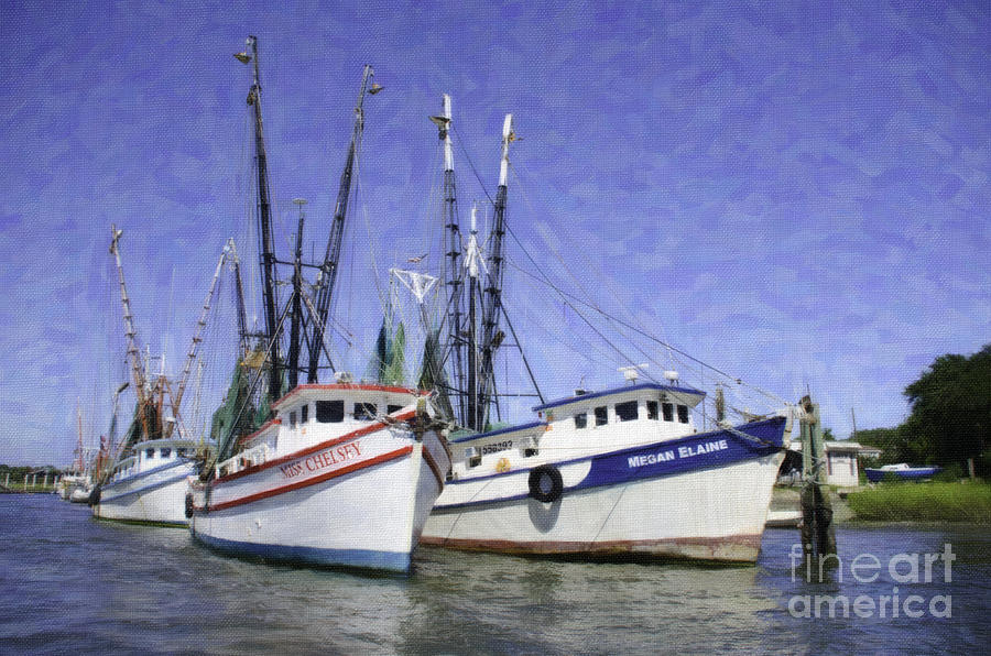Charleston Shrimp Boats Digital Art