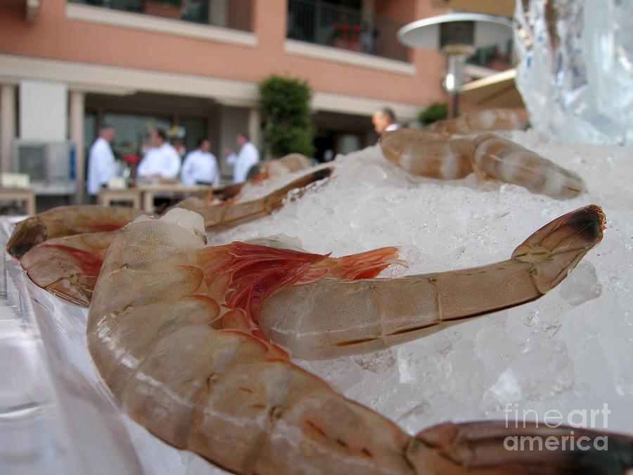 Shrimp On Ice Photograph by James B Toy