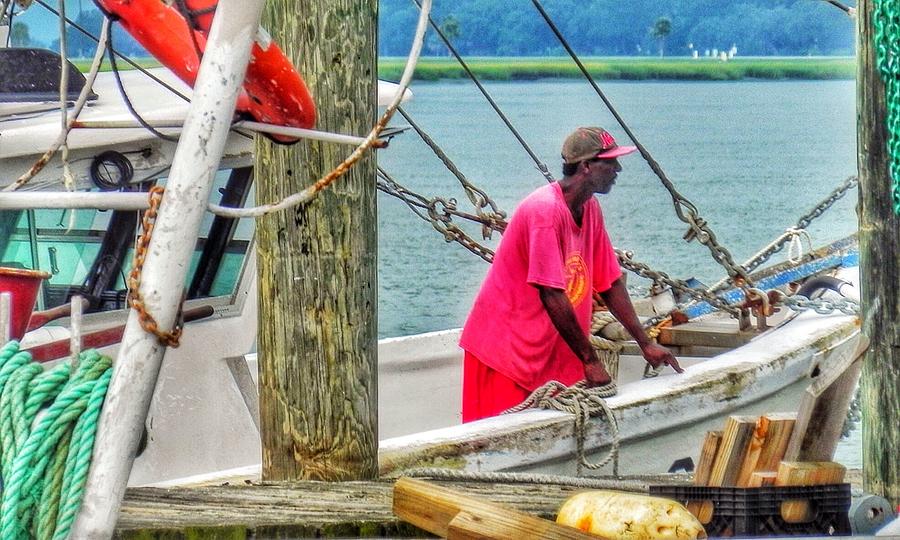 Shrimper in the Pink Shirt Photograph by Patricia Greer