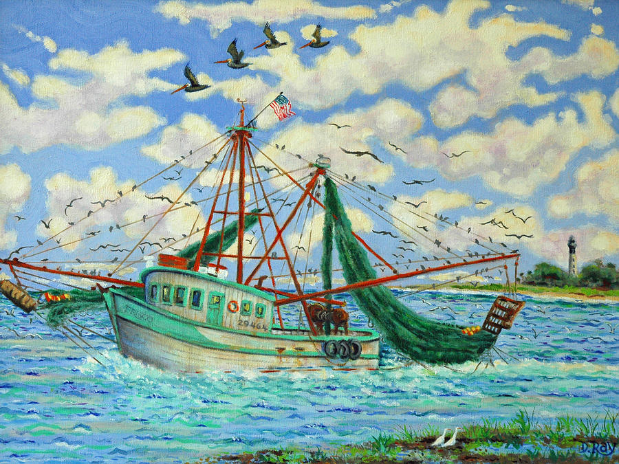 Shrimpin Painting by Dwain Ray