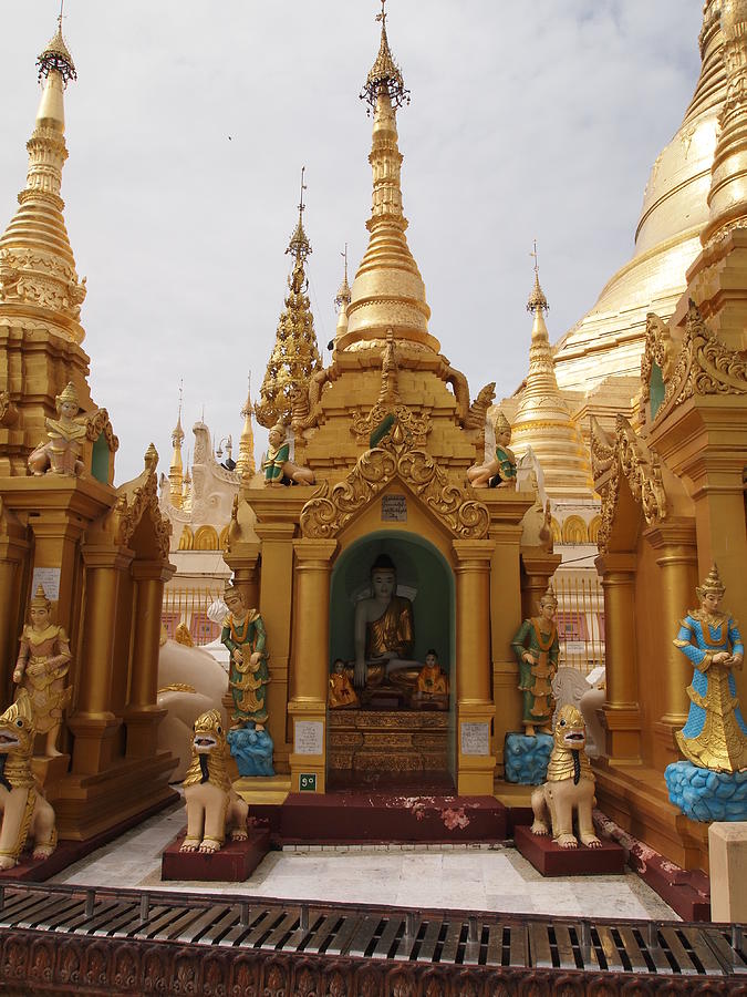 Shrines At Shwedagon Pagoda Photograph by William Childress