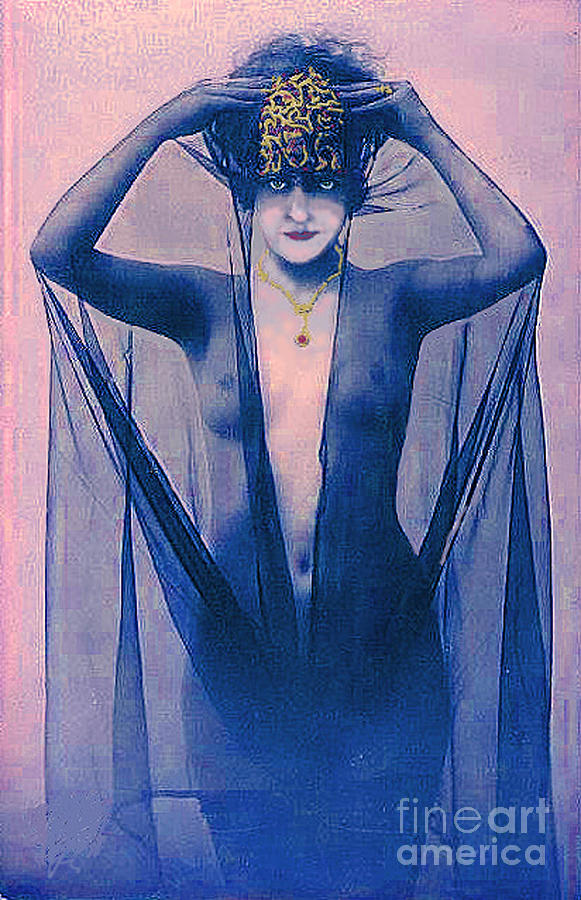 Flapper Digital Art - Shrouded Woman by Maureen Tillman
