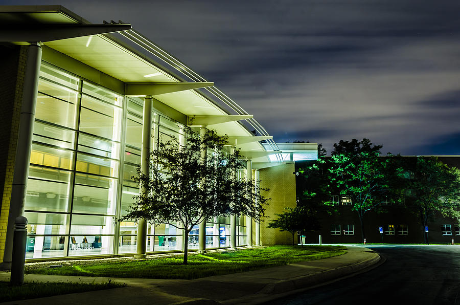SHS Lower cafeteria at night Photograph by Alan Marlowe