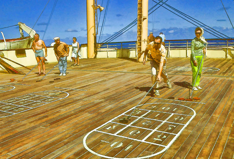 Shuffleboard players Photograph by Cathy Anderson