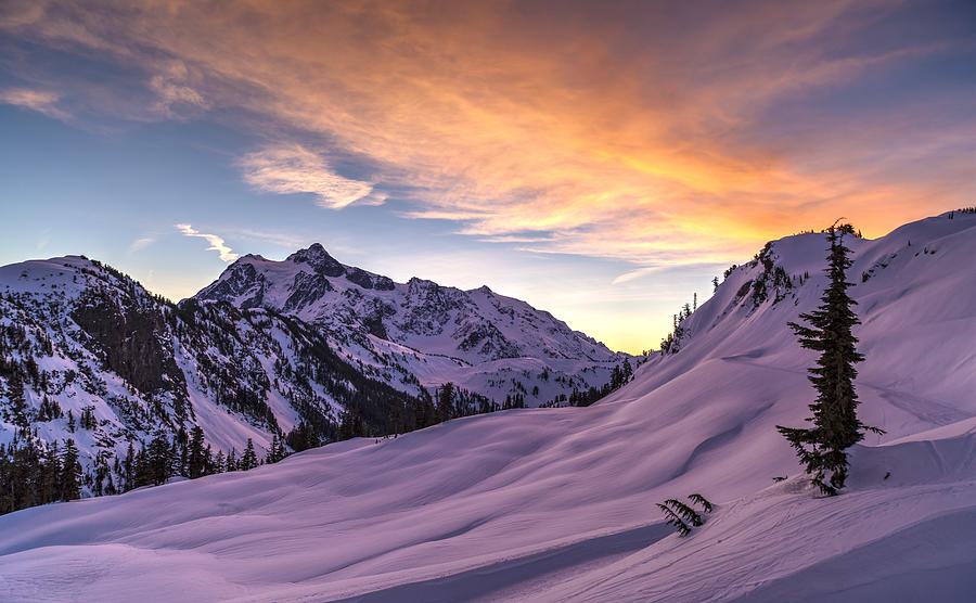 Mount Shuksan Photograph - Shuksan Morning Skies by Mike Reid