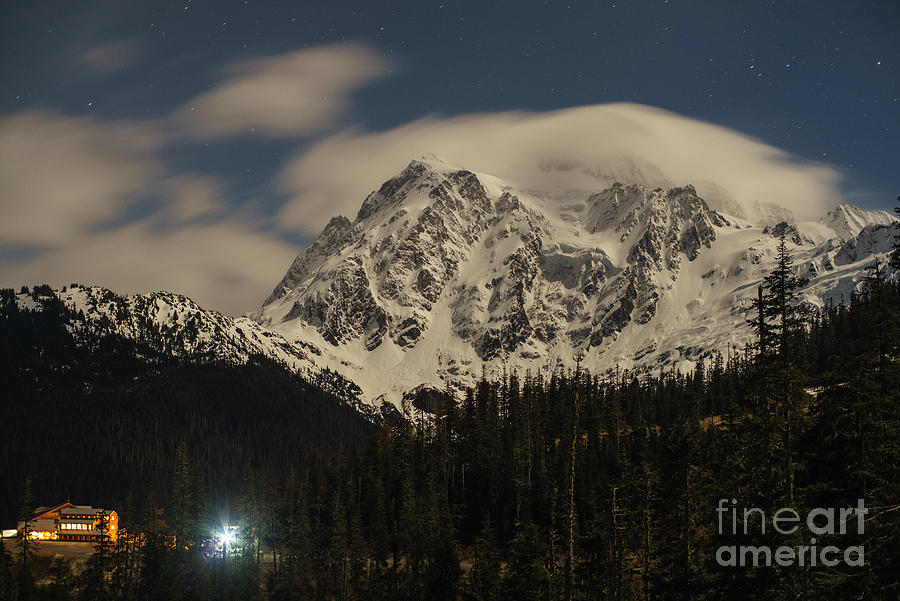 Mountain Photograph - Shuksan Night Moves by Mike Reid