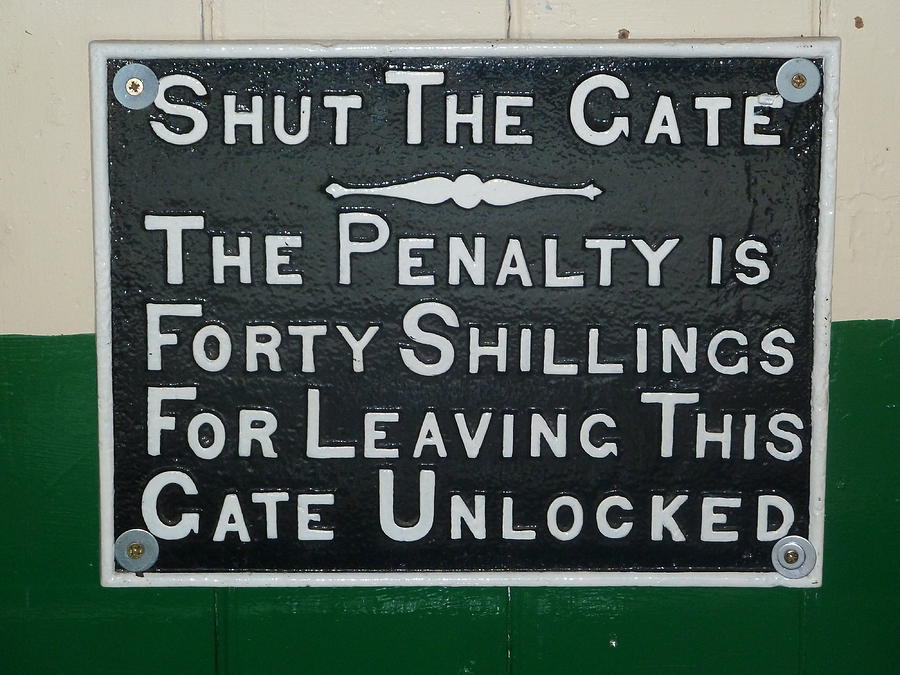 Shut the Gate Photograph by Gordon James