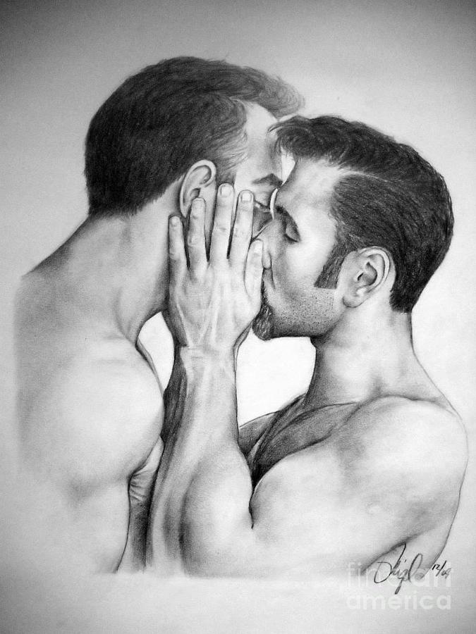 SHUT UP and KISS ME Drawing by Mike Gonzalez