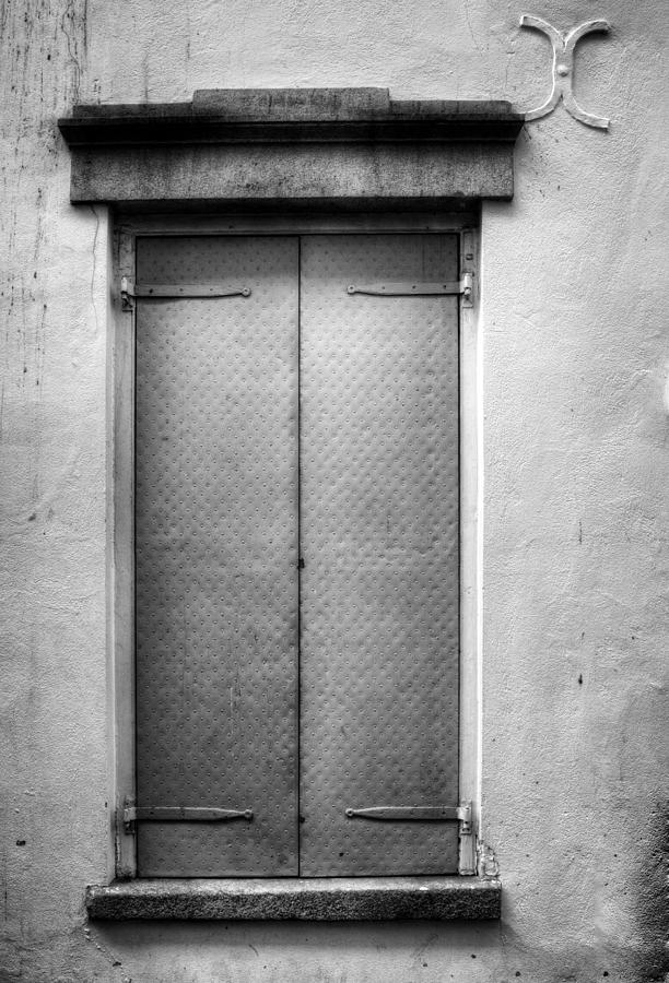 Shuttered Window in Black and White Photograph by Greg and Chrystal Mimbs
