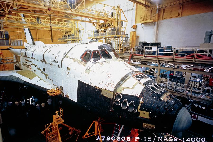 Shuttle Columbia During Final Manufacture Photograph by Nasa/science Photo Library