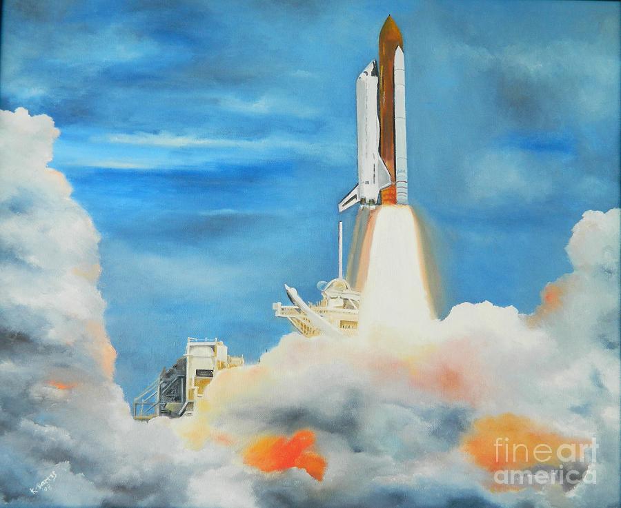 Shuttle Mission II Painting by Kenneth Harris