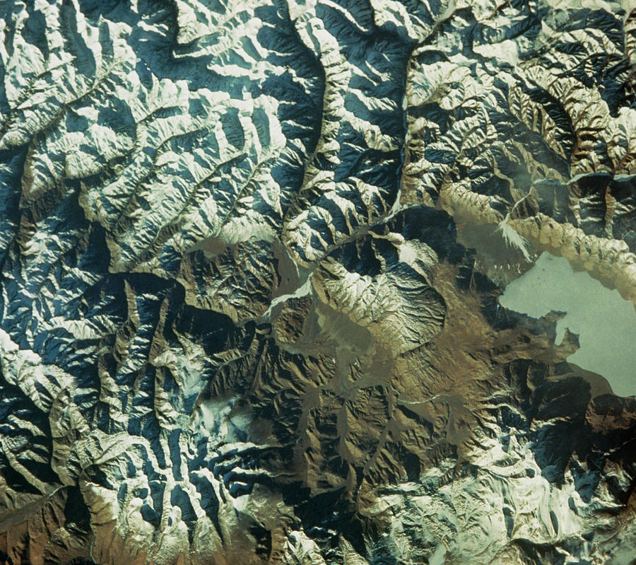 Shuttle View Of Himalaya Moutains Photograph by Nasa/science Photo Library