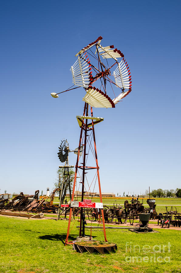 Shuttlecock Windmill Elk City Oklahoma Photograph by Deborah Smolinske